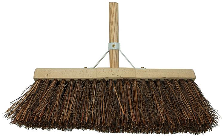 1009155 - stalbezem piassava gesteeld 45cm | 3 stuks
