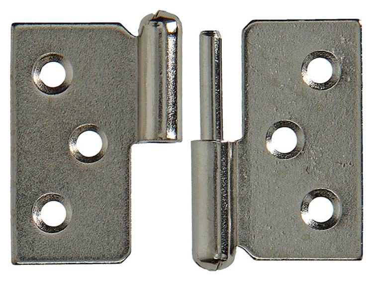Mack 1013351 - 2 meubelpaumellen rechts vernikkeld h 40 x b 50 mm | 5 stuks