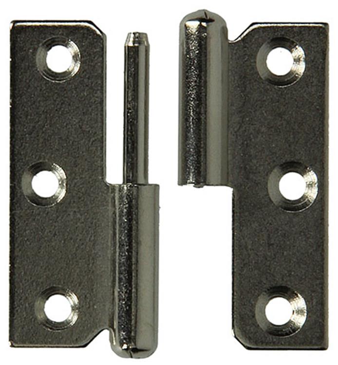 Mack 1013352 - 2 meubelpaumellen links vernikkeld h 50 x b 40 mm | 5 stuks