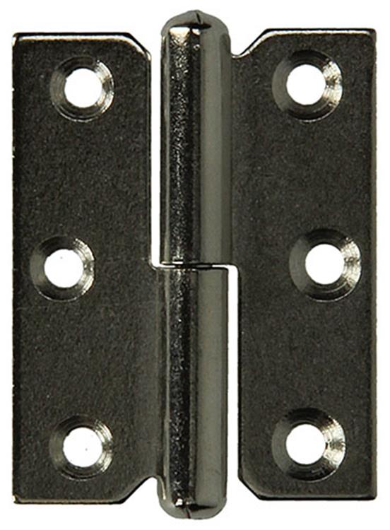 Mack 1013352 - 2 meubelpaumellen links vernikkeld h 50 x b 40 mm | 5 stuks