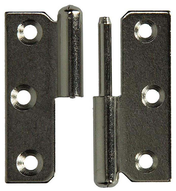 Mack 1013465 - 2 meubelpaumellen rechts vernikkeld h 50 x b 40 mm | 5 stuks