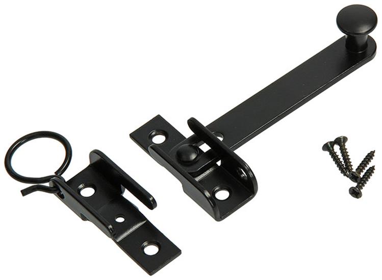 Mack 1013553 - 1 luiksluiting zwart geplast. 130mm | 3 stuks