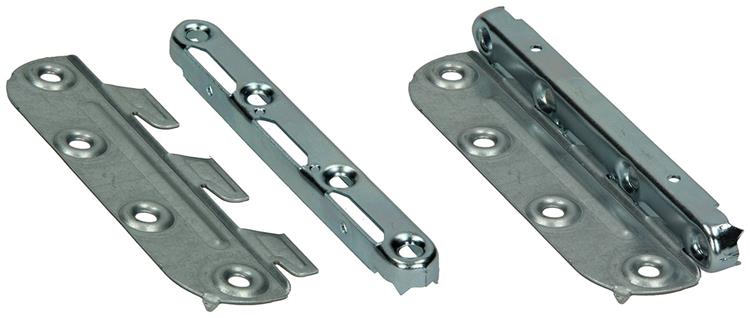 Mack 1013463 - set van 4 ledikanthaken blank 135mm | 5 stuks