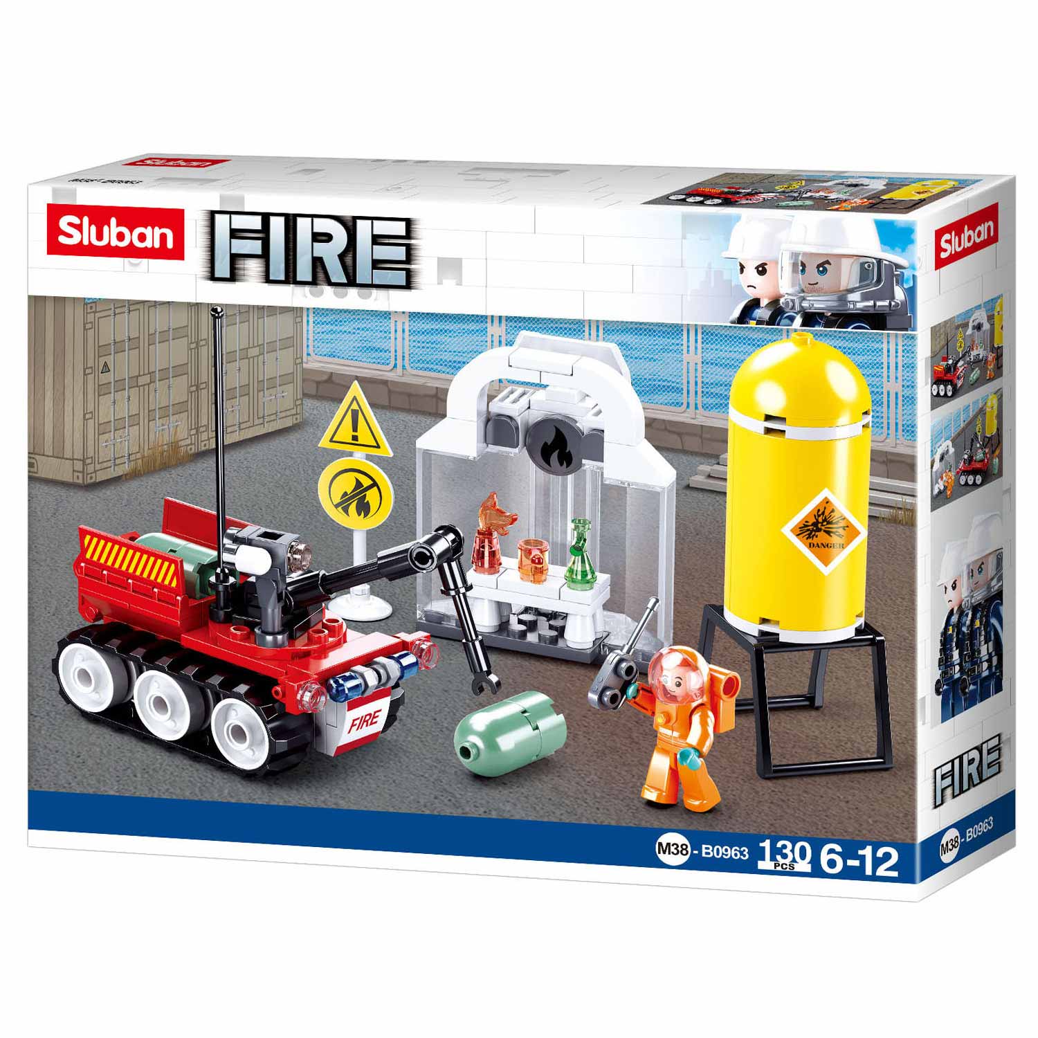 Sluban brandweerrobot oefening