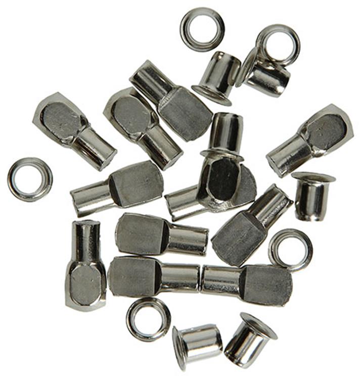 Mack 1013317 - 12 plankdragers ø 7mm hulzen ø 7,5 mm vernikkeld | 5 stuks