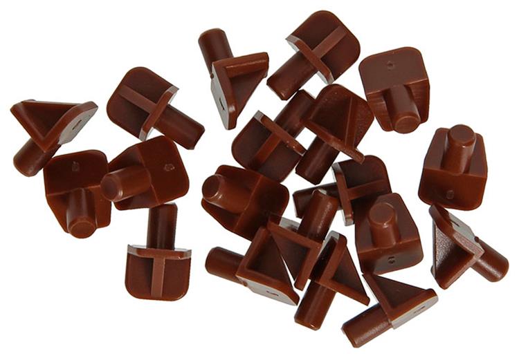 Mack 1015840 - 20 plankdragers kunststof bruin ø 5 mm | 5 stuks