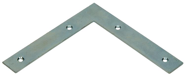 Mack 1013306 - 8 platte winkelhaken verzinkt 125x125x20x2mm | 10 stuks