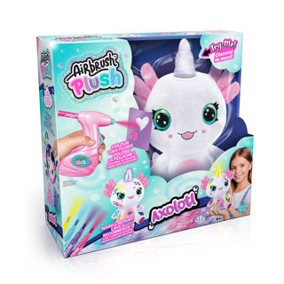 Airbrush pluche axolotlcorn oplichtend | 4 stuks