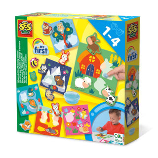 SES Mijn Eerste Mijn Eerste - Waar Woon Ik? Dieren Plakken