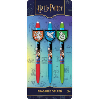 Harry potter uitwisbare gelpen met clip 3 assorti | 12 stuks