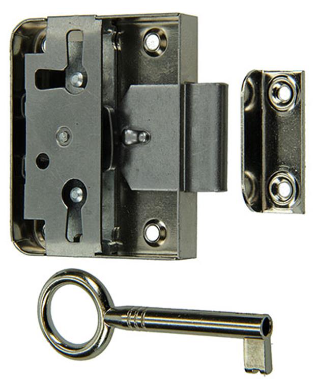 Mack 1015915 - 1 oplegmeubelslot vernikkeld 30mm | 5 stuks