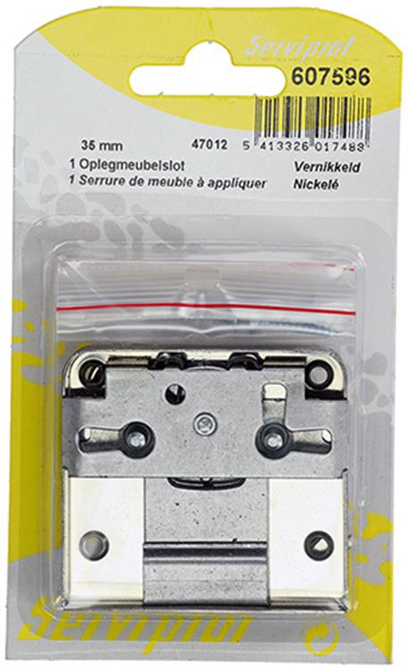 Mack 1013606 - 1 oplegmeubelslot vernikkeld 35mm | 5 stuks
