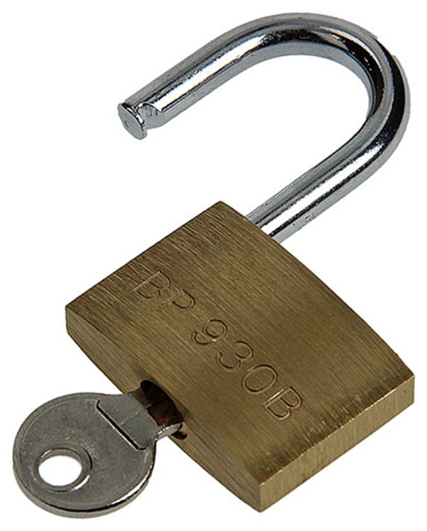 Mack 1014073 - hangslot met cilinder messing 30 mm | 10 stuks