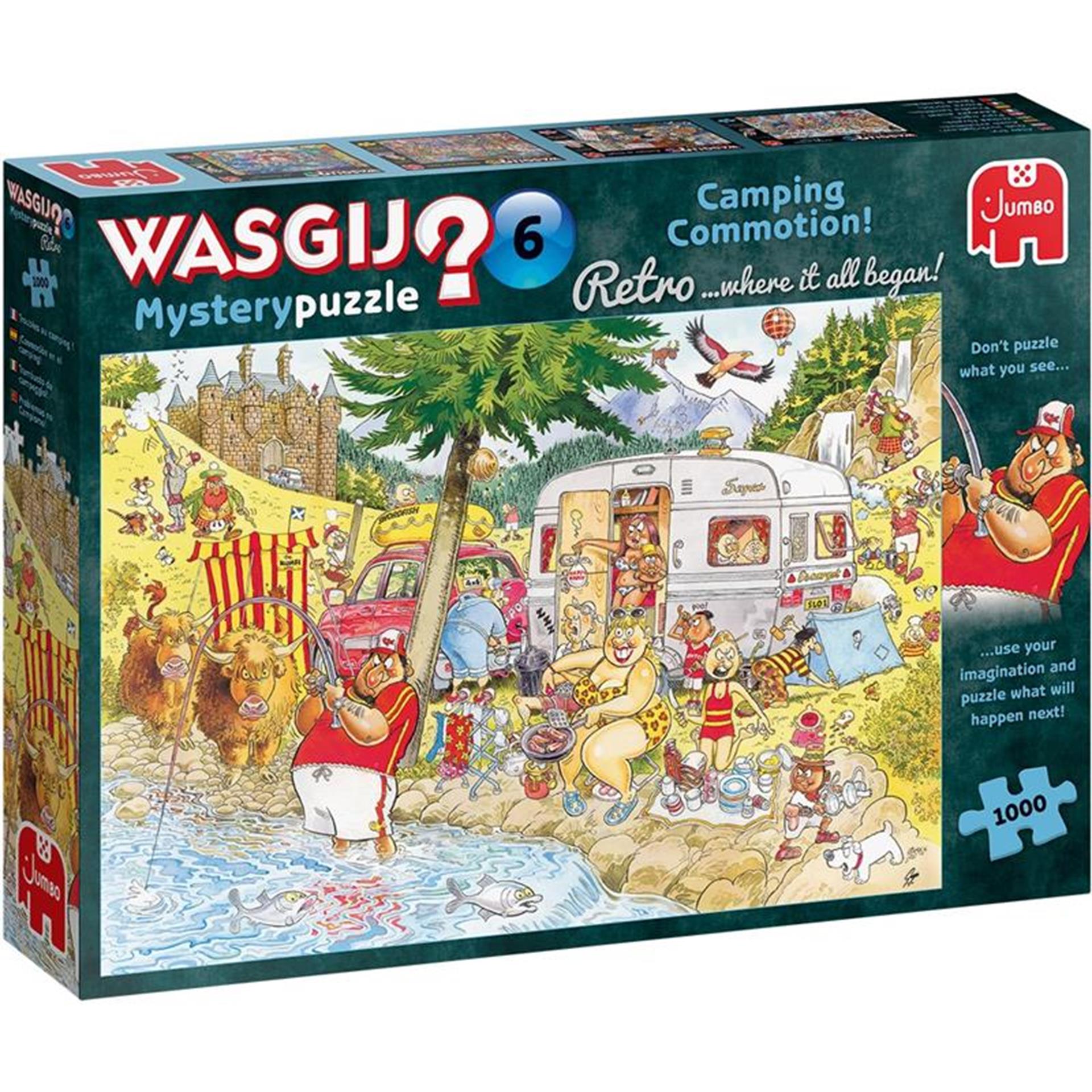 Jumbo puzzel wasgij retro mysterie 6 camping 1000 stukjes
