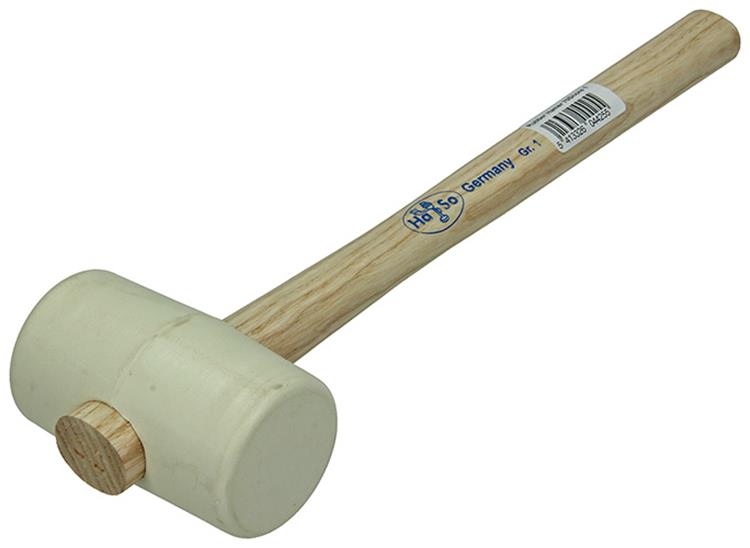 1011131 - witte rubber hamer,essen steelnr.1 90x55mm 300gr | 3 stuks