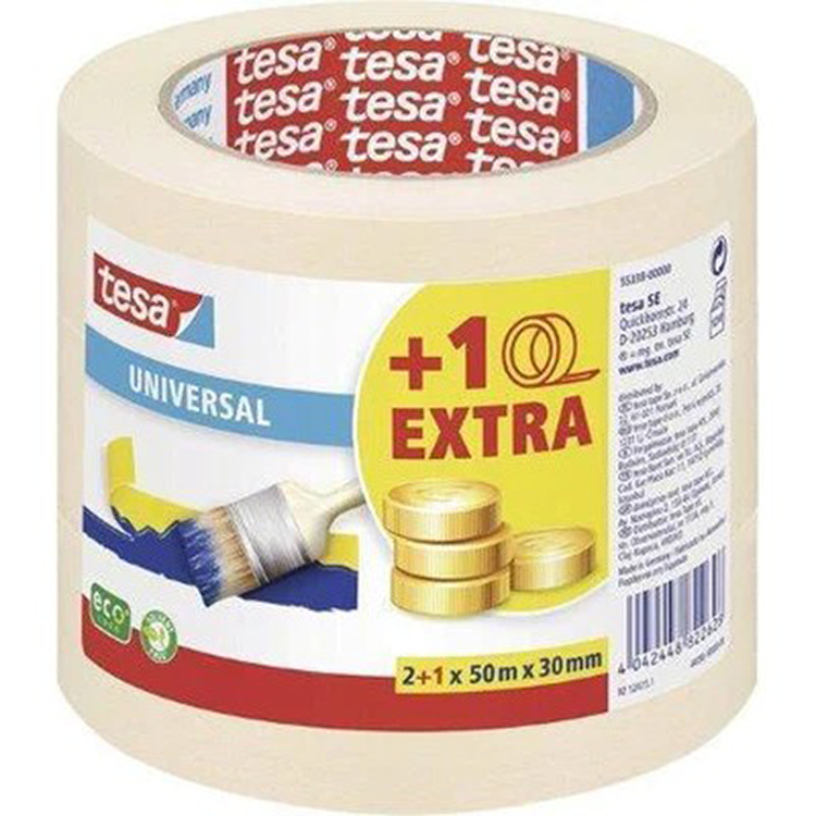 Tesa schilderstape professional - schilderstape van dun washi-papier voor bijzonder nauwkeurig maskeren tijdens schilderwerkzaamheden - voor binnen en buiten - 50 m x 30 mm