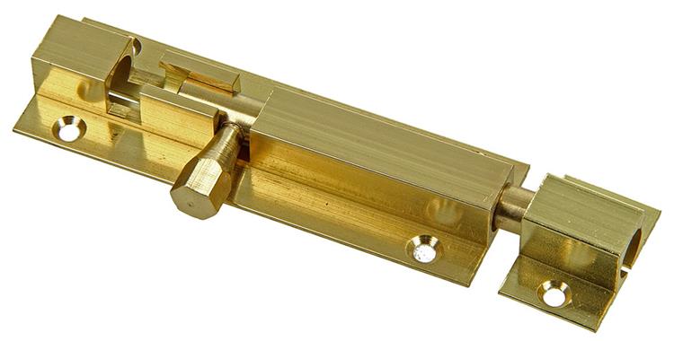Mack 1013682 - 1 schuifgrendel messing gepolierd a 75 - b 16 mm | 5 stuks