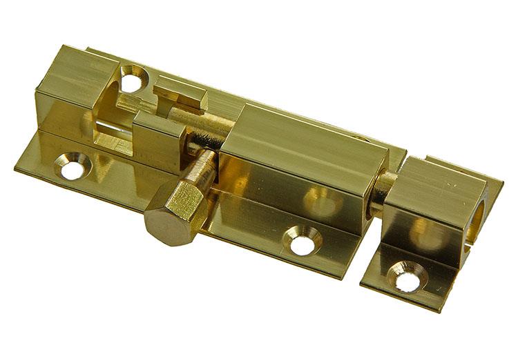Mack 1013681 - 1 schuifgrendel messing gepolierd a 50 - b 16 mm | 5 stuks