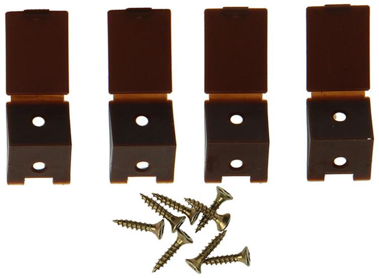 Mack 1013645 - 4 hoekverbinders smal bruin | 5 stuks