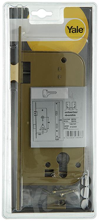 Yale 1013833 - cilinderslt 520 l r 60mm bronsvierkant voorpl. as 85mm | 1 stuks