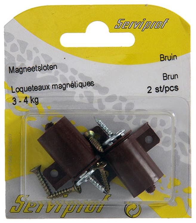 Mack 1013835 - 2 magneetsloten bruin 3 - 4 kg | 5 stuks