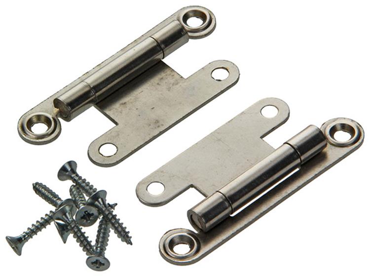 Mack 1013900 - 2 semi verborgen kastscharn. vernikkeld h 66 x b 30 mm | 5 stuks