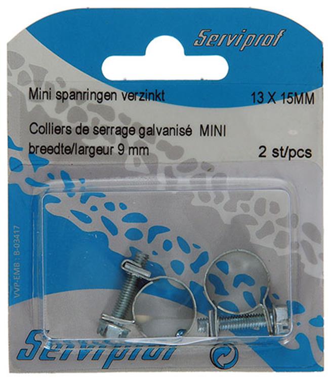 Mack 1011659 - 2 mini spanringen verzinkt 13x15mm | 10 stuks