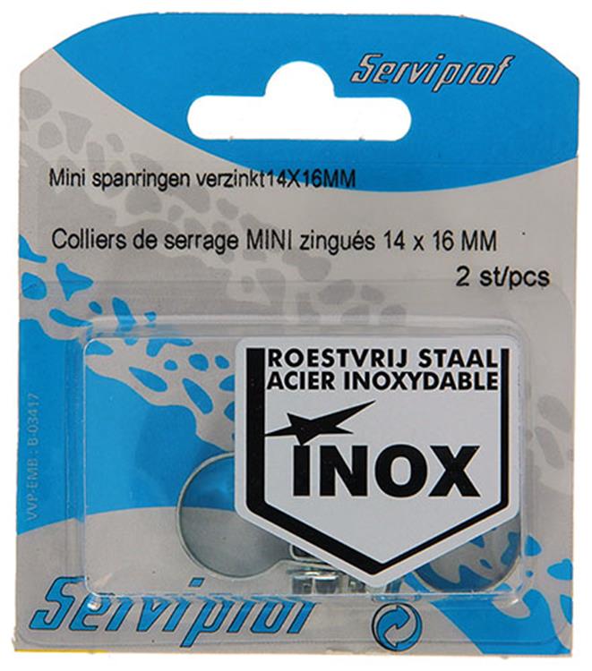 Mack 1011685 - 2 mini spanringen verzinkt 14x16mm | 10 stuks