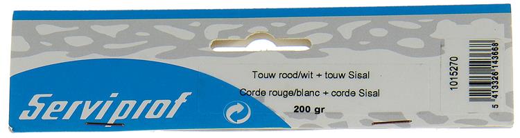 Mack 1015270 - set touw rood wit + sisal touw200gr | 5 stuks