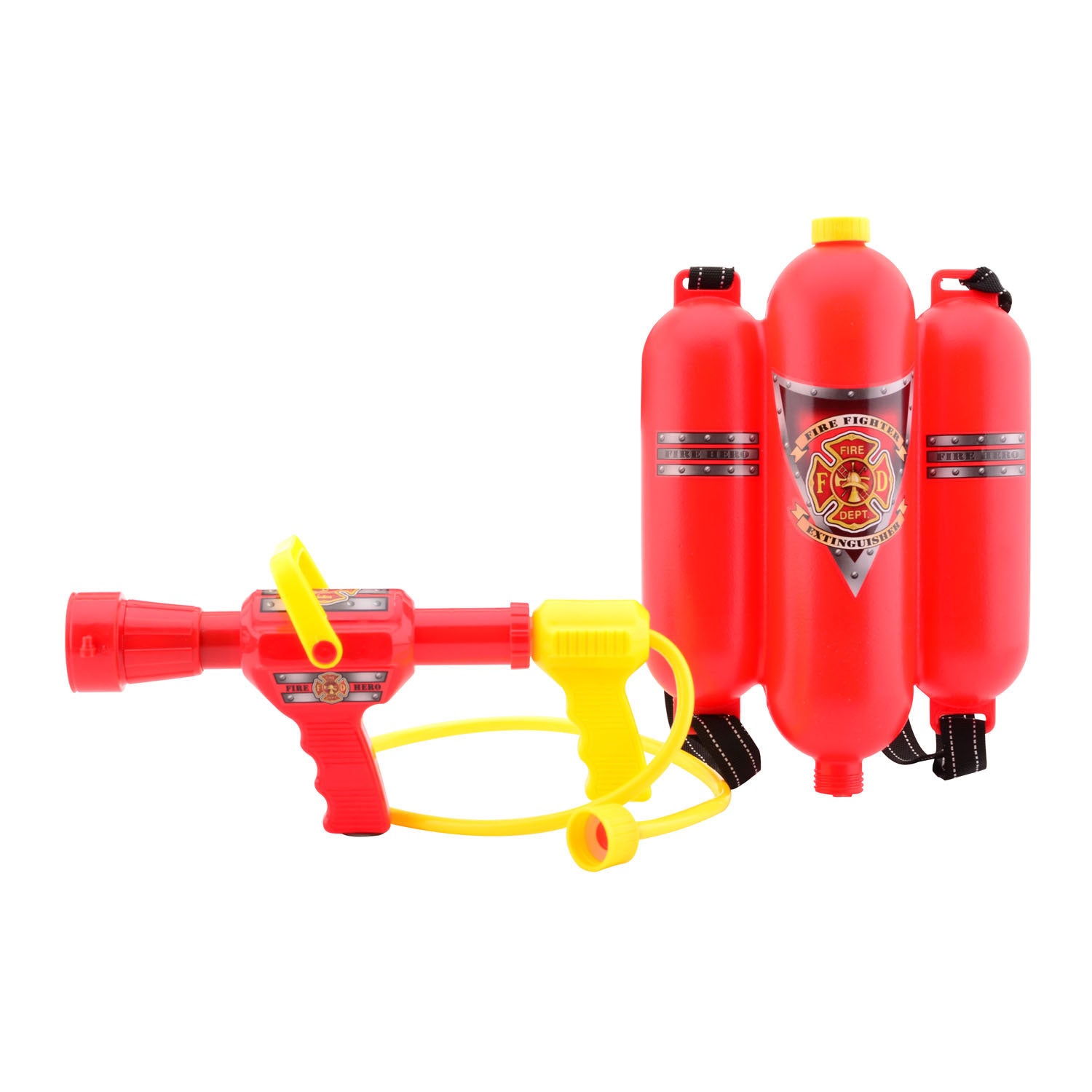 Johntoy brandweer waterpistool met tank