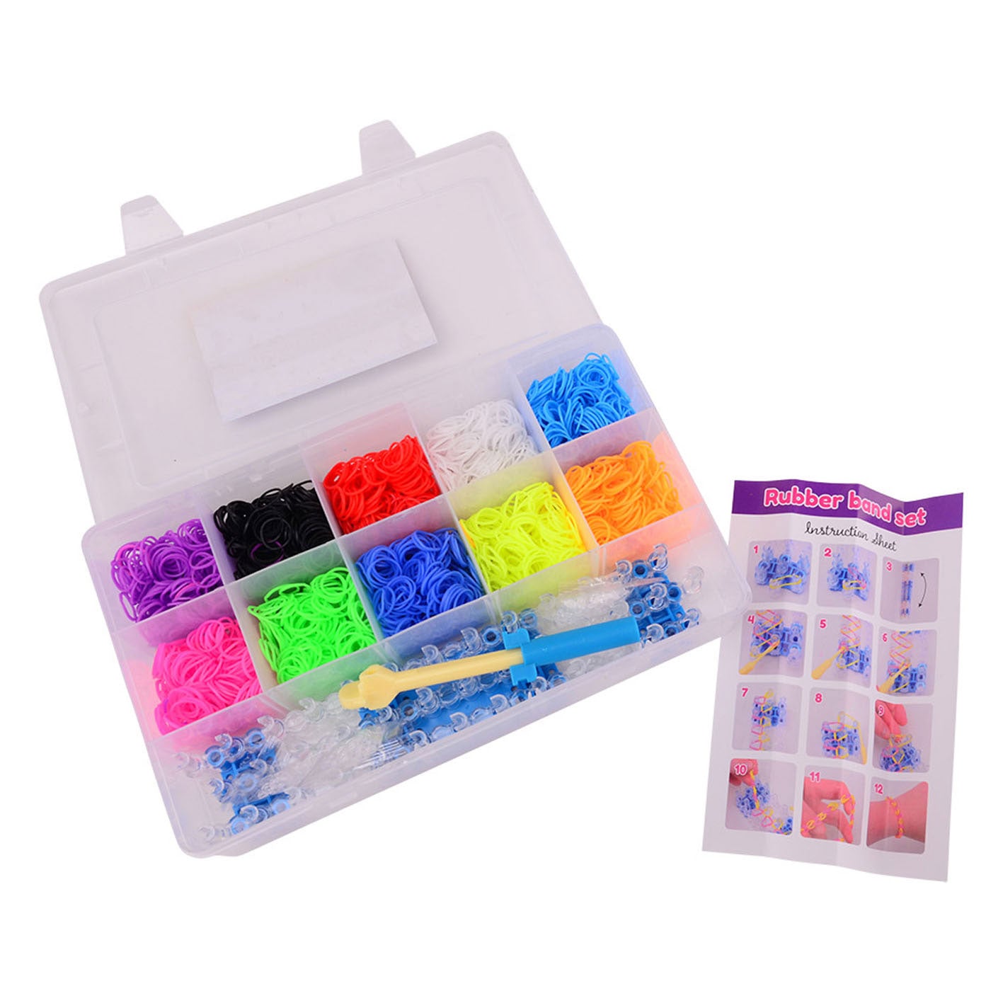Johntoy loom bandjes set in opbergdoos, 3000dlg.