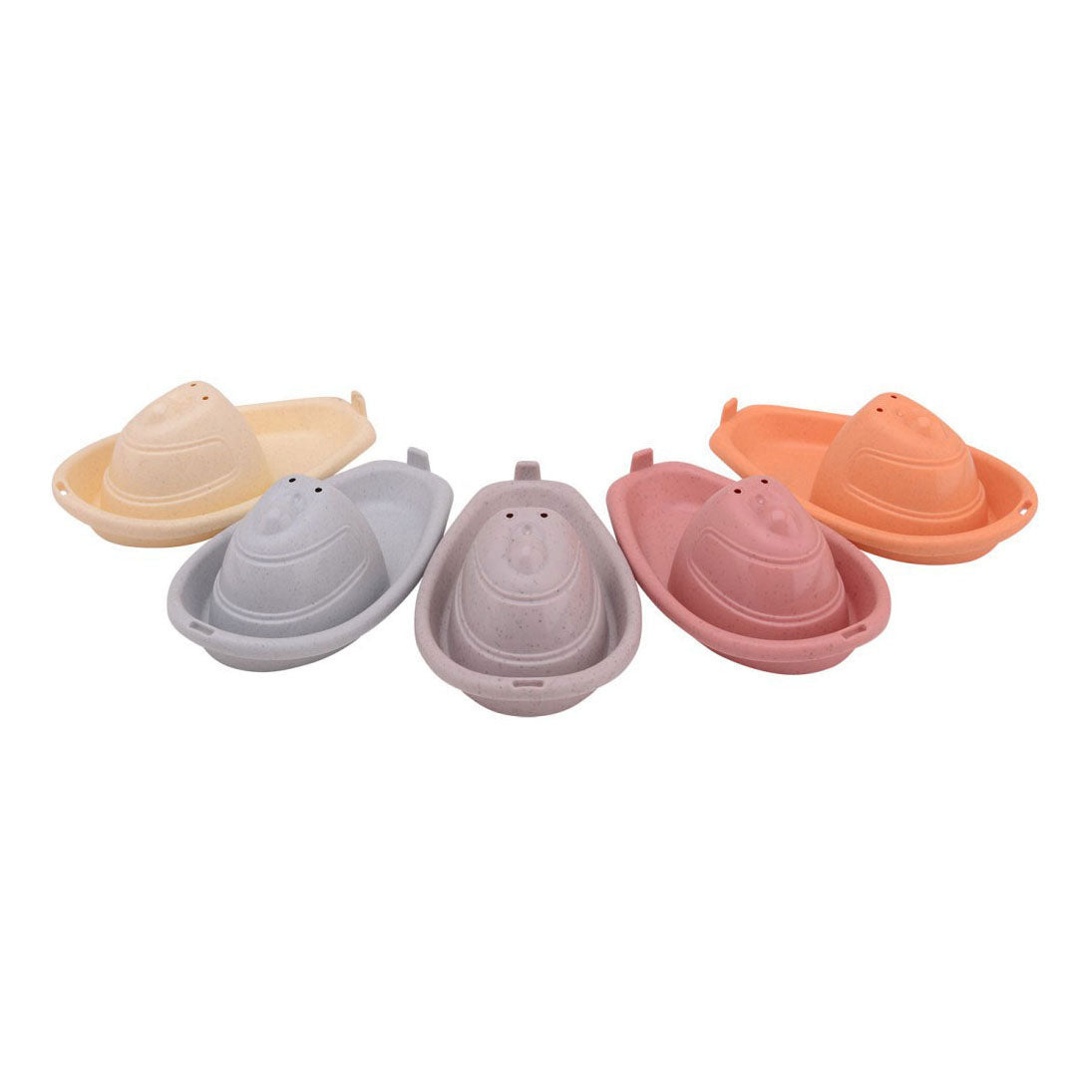 Johntoy bioplastic badbootjes happy world 5 stuks stapelbaar speelgoed.