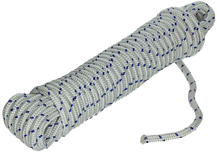 Mack 1013978 - pp gevlochten wit blauw streng10mm 15m | 5 stuks