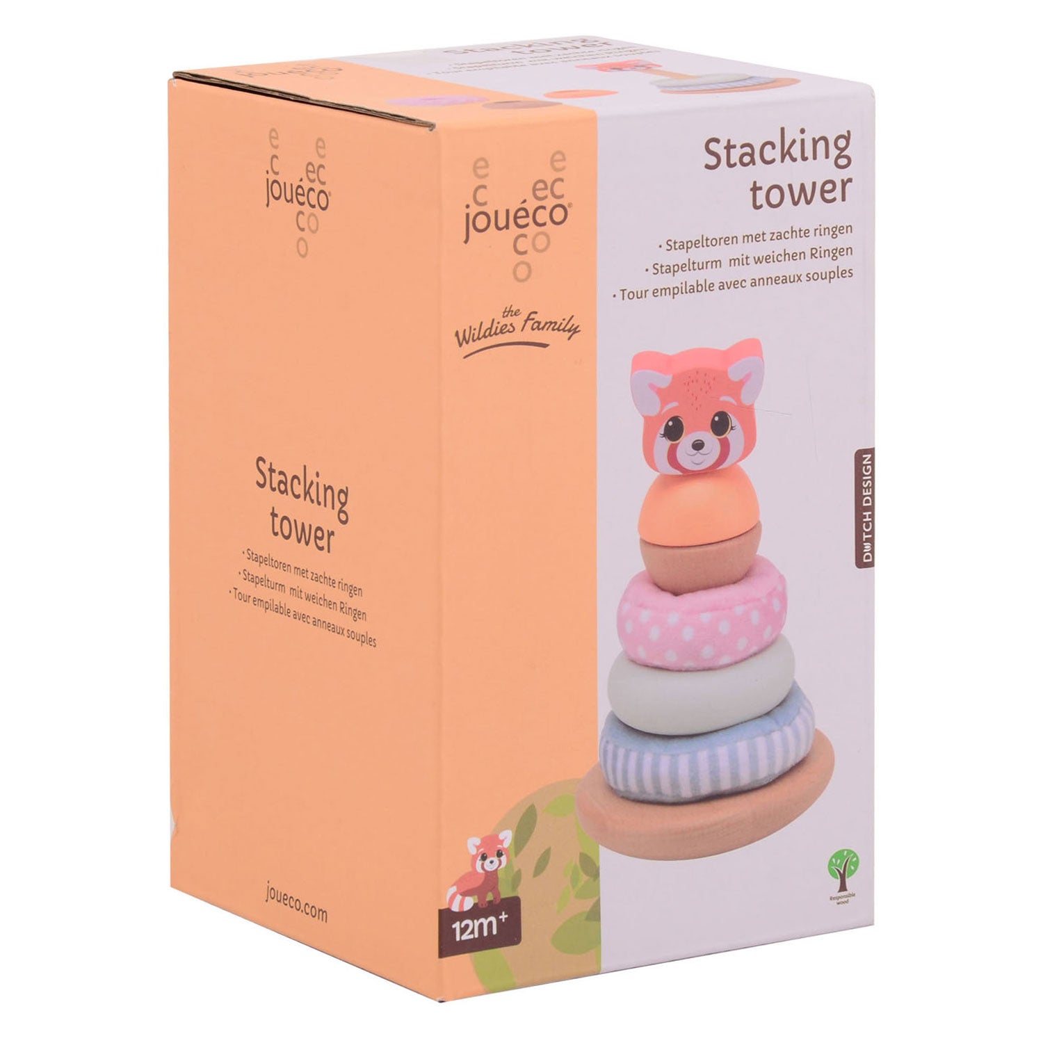Joueco the wildies stapeltoren met zachte ringen