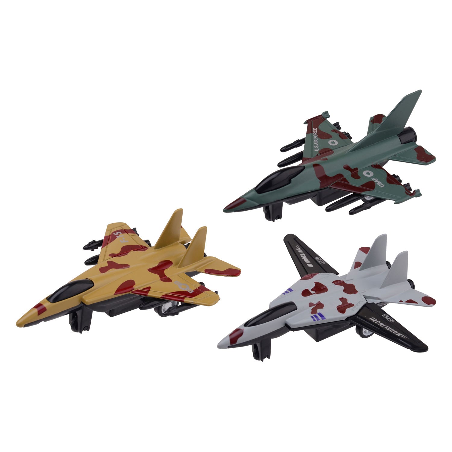 Johntoy gegoten camouflage straaljager