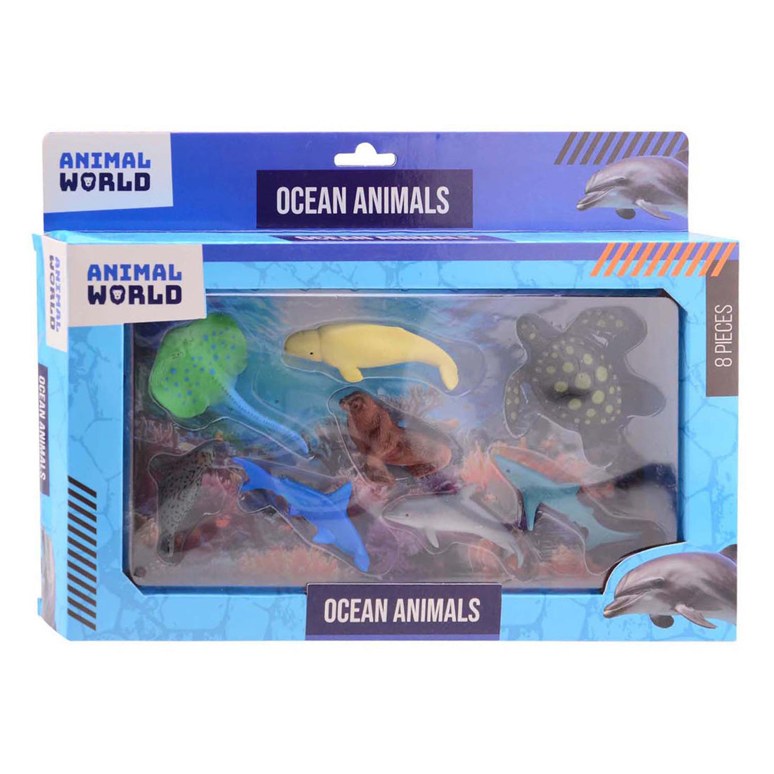 Johntoy animal world - zeedieren speelset, 8dlg.