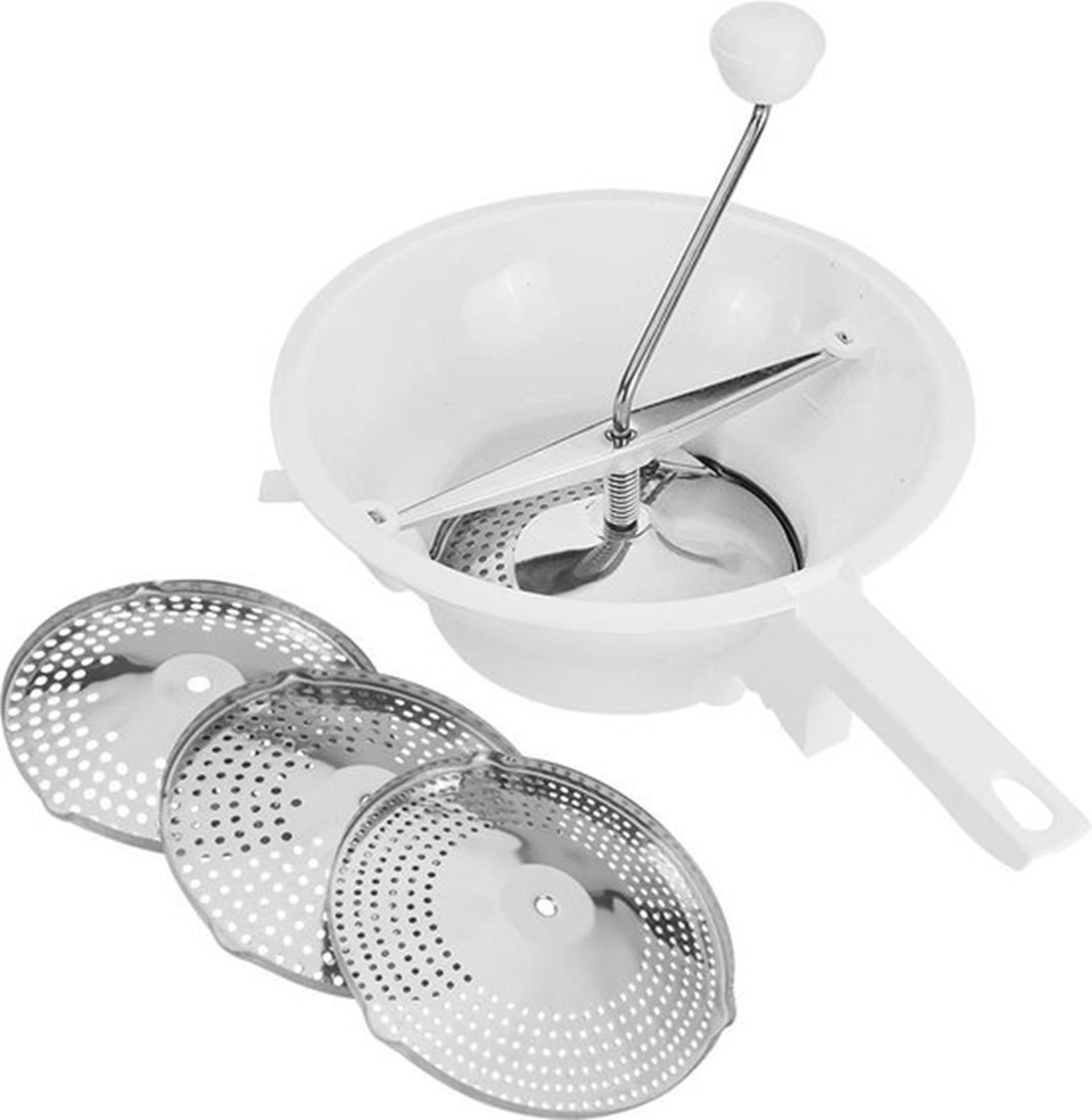 Metaltex passeerzeef 24 cm + 3 roestvrijstalen hanen met RVS