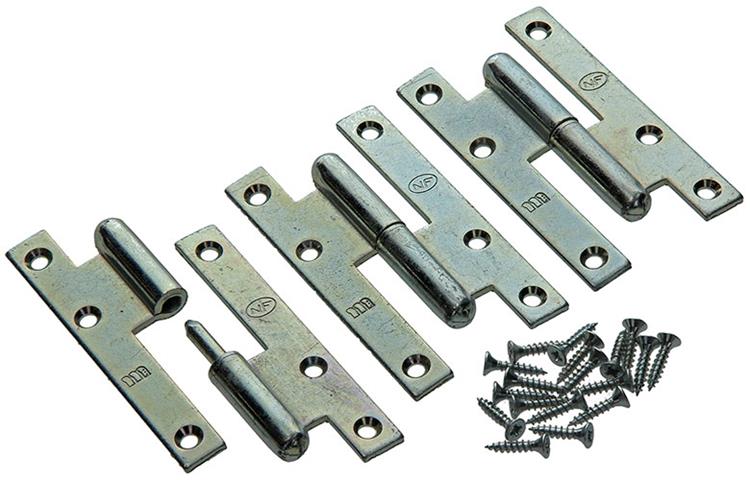 Yale 1019136 - 3 stalen paumellen verzinkt rechts 110x60mm | 2 stuks