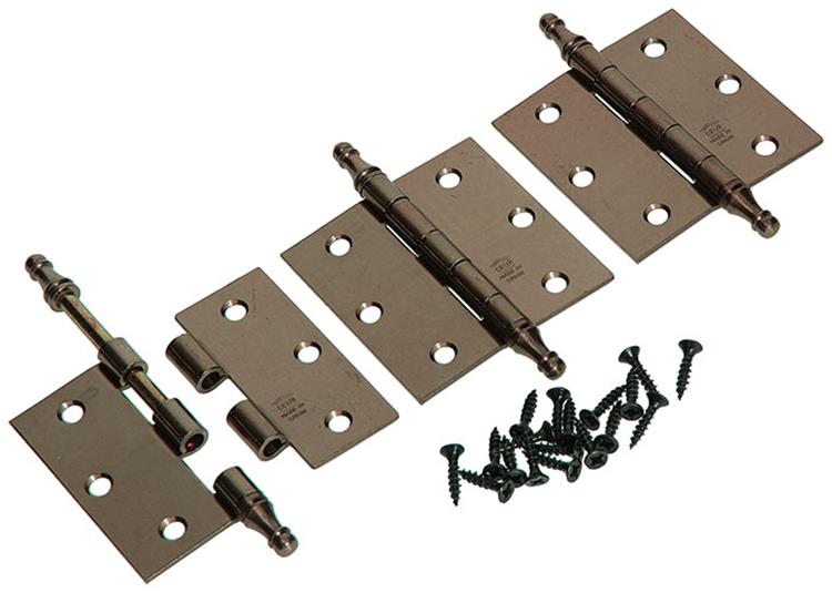 Yale 1019146 - 3 vaasknopscharnieren verbronsd 76x76mm | 2 stuks