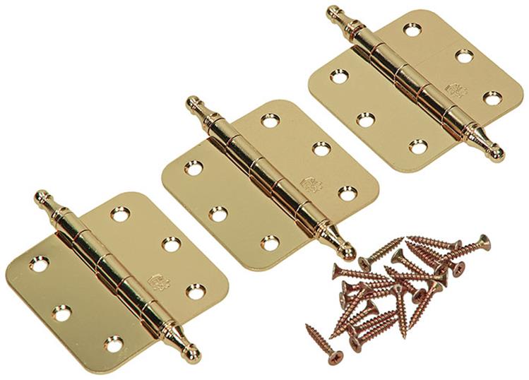 Yale 1019152 - 3 vaasknopscharnier vermess. afger.hoek 76x76mm | 2 stuks