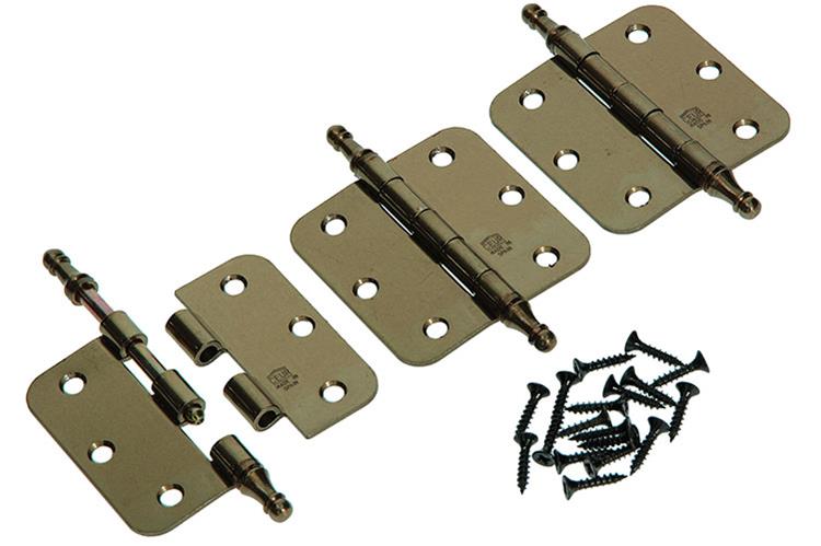 Yale 1019153 - 3 vaasknopscharnier verbr. afger.hoek 76x76mm | 2 stuks