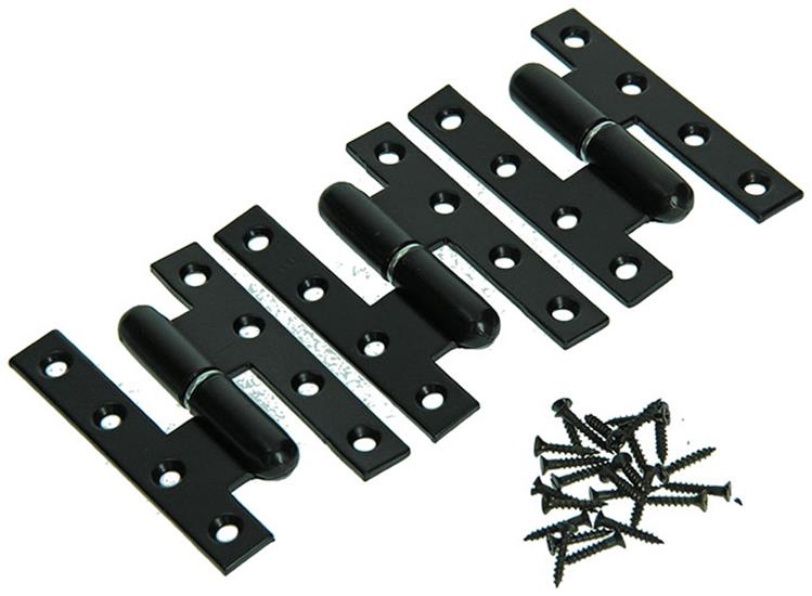 Yale 1019156 - 3 zware paumellen zwart geplast.links 110x70mm | 5 stuks