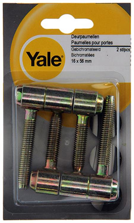 Mack 1019175 - 2 deurinboorpaumellen gebichromateerd 16x56mm | 5 stuks