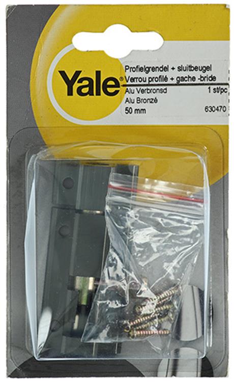 Yale 1019183 - profielgrendel met sluitbeugelverbrnsd 50mm | 5 stuks