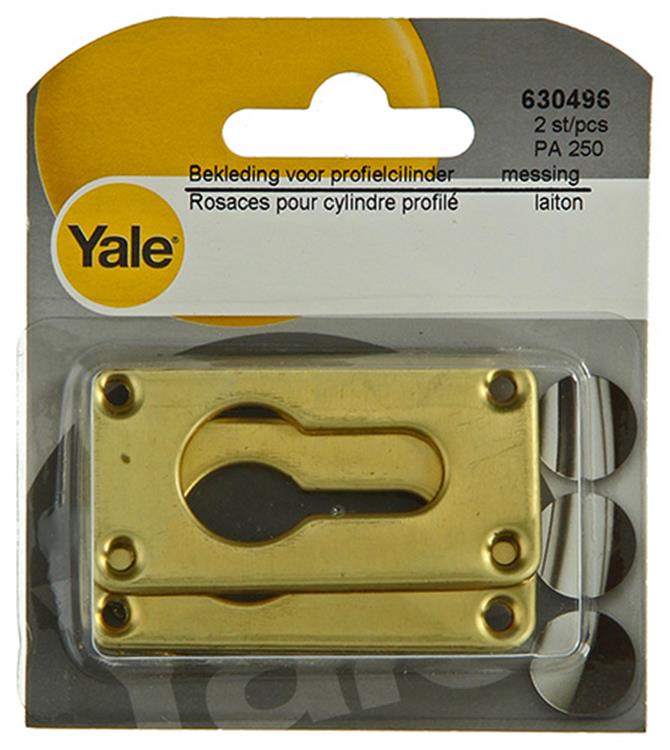 Yale 1019196 - 2 messing bekleding. profielcilind. pa250 | 5 stuks