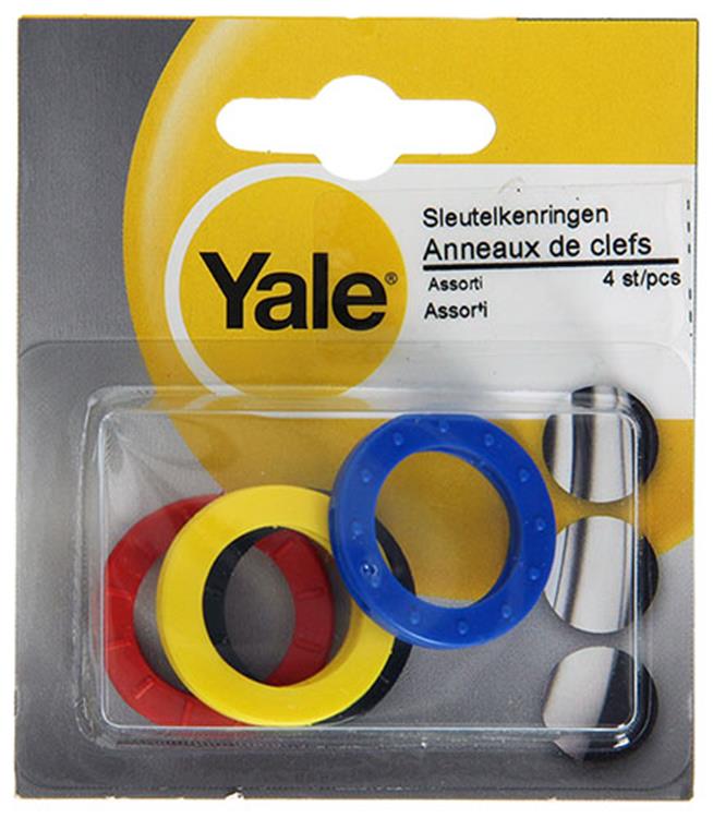 Yale 1019210 - 4 sleutelkenringen plast.vr vkt sleutels | 10 stuks