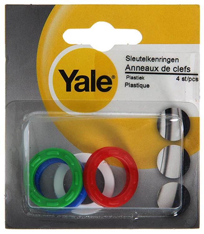 Yale 1019215 - 4 sleutelkenringen plastiek div. kleuren | 10 stuks
