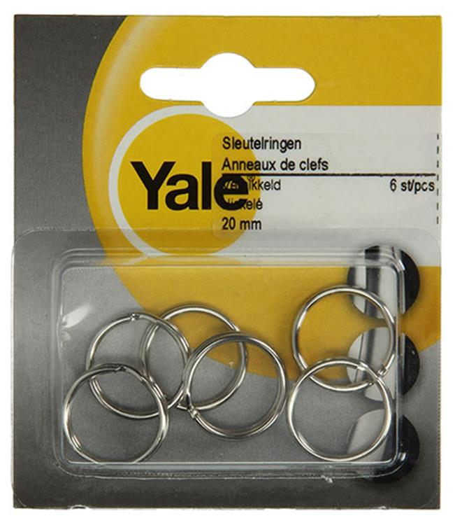Yale 1019217 - 6 sleutelringen 20mm | 10 stuks