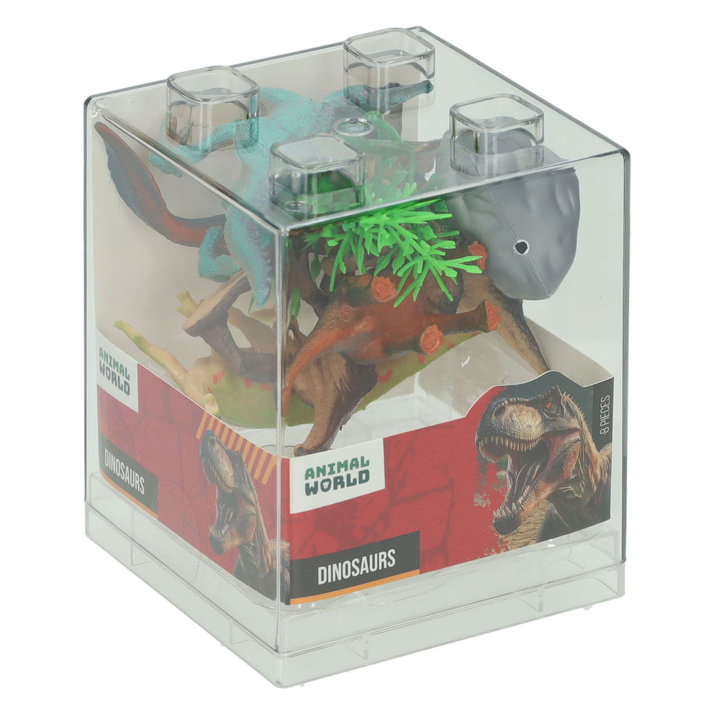 Johntoy animal world - dinosaurus set - 8dlg.