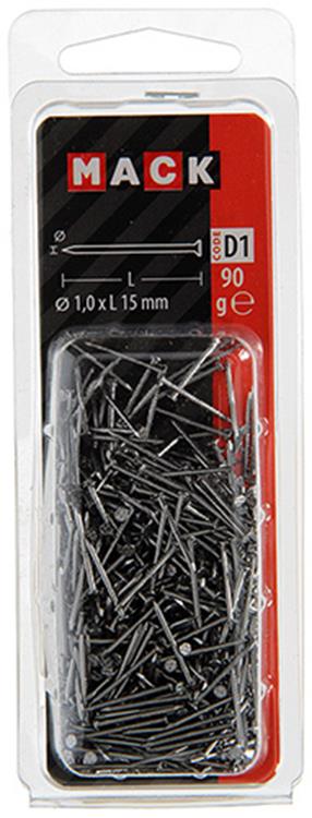 Mack 1017113 - nagel platte kop 90 gr 1,0 x 15 mm | 5 stuks
